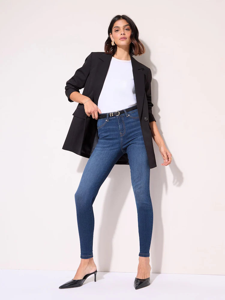 Mid Blue High Waisted Jeggings
