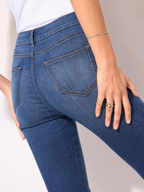 Mid Blue High Waisted Jeggings